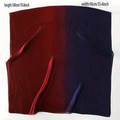 Vintage Gradient Silk Scarf Classic Windproof Wraps for Women