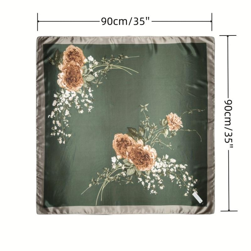 Square Satin Scarf for Workplace