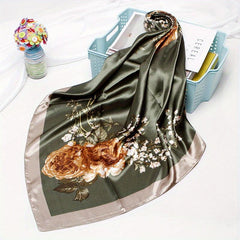Square Satin Scarf for Workplace