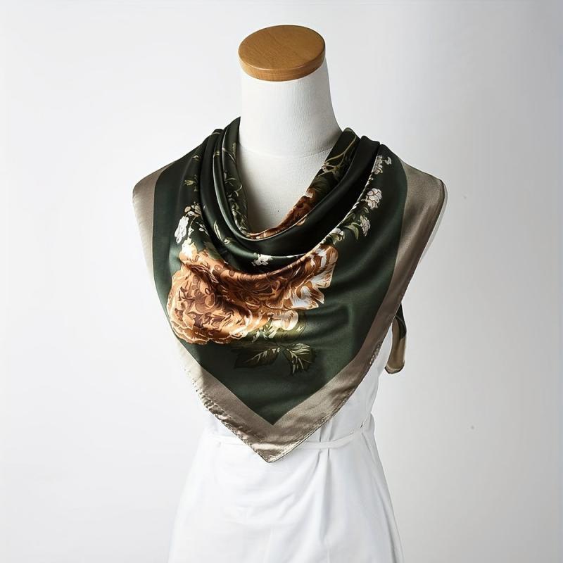 Square Satin Scarf for Workplace
