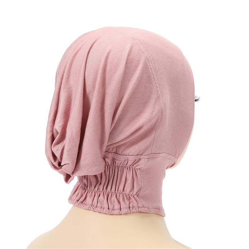 Underscarf Bonnet Caps Solid Head Scarf Cap Adjustable Under Hijab Cap