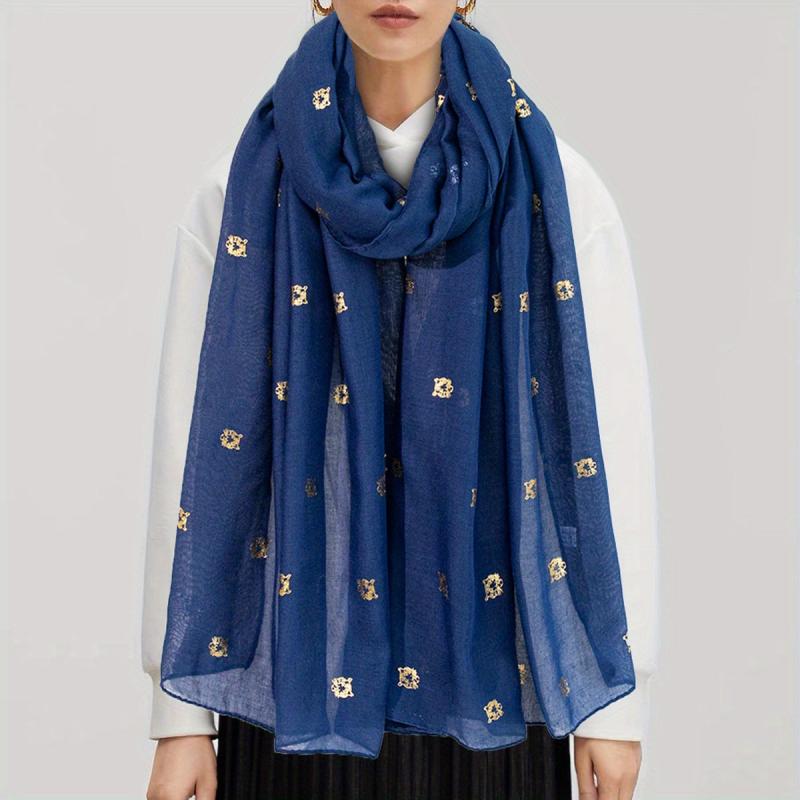 Tiger Head Hot Stamping Scarf Solid Shawl Classic Windproof Head Wrap