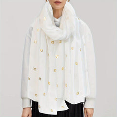 Tiger Head Hot Stamping Scarf Solid Shawl Classic Windproof Head Wrap