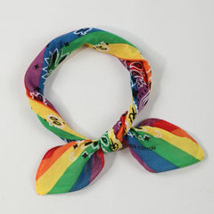 Rainbow Paisley Print Bandana Hip Hop Square Scarf Head Wrap