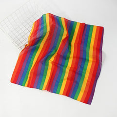 Rainbow Paisley Print Bandana Hip Hop Square Scarf Head Wrap