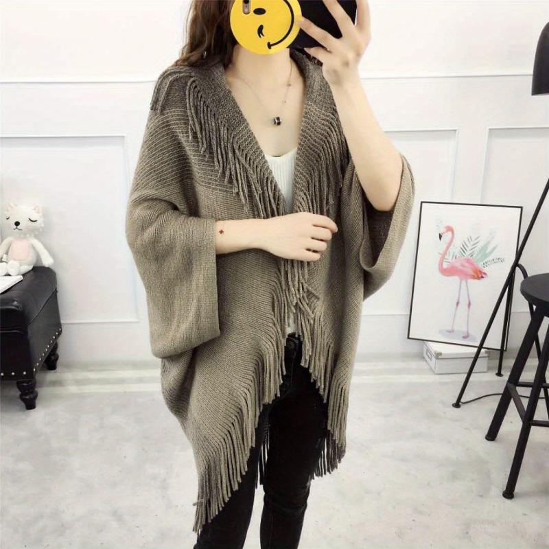 Irregular Large Blanket Shawl Women Warm Sweater Cardigan