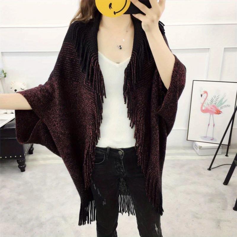 Irregular Large Blanket Shawl Women Warm Sweater Cardigan