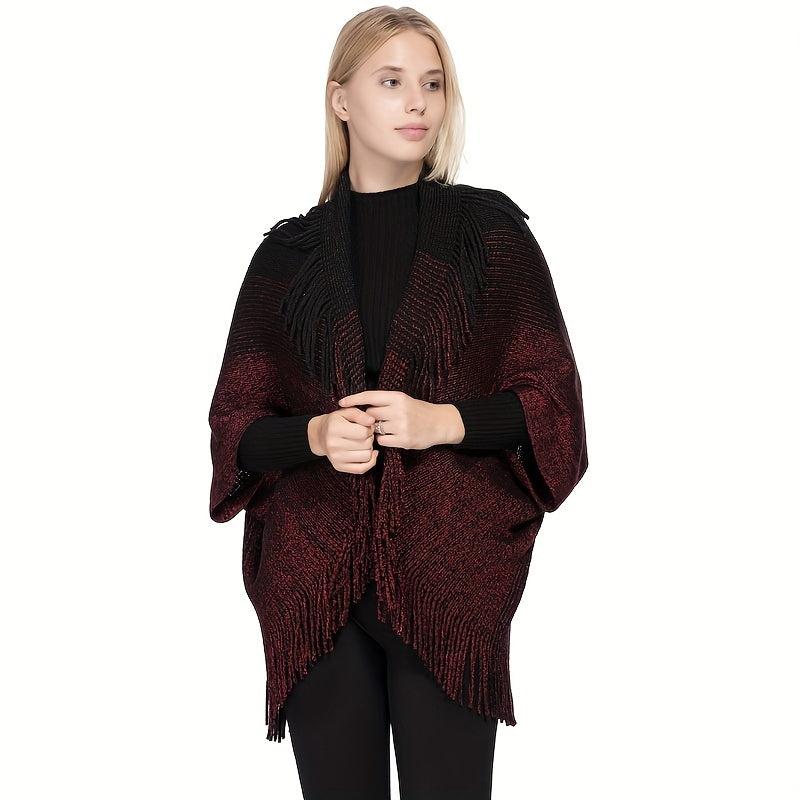 Irregular Large Blanket Shawl Women Warm Sweater Cardigan