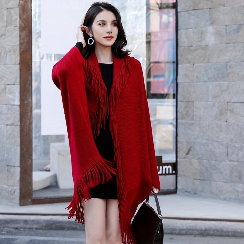Irregular Large Blanket Shawl Women Warm Sweater Cardigan