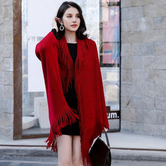 Irregular Large Blanket Shawl Women Warm Sweater Cardigan