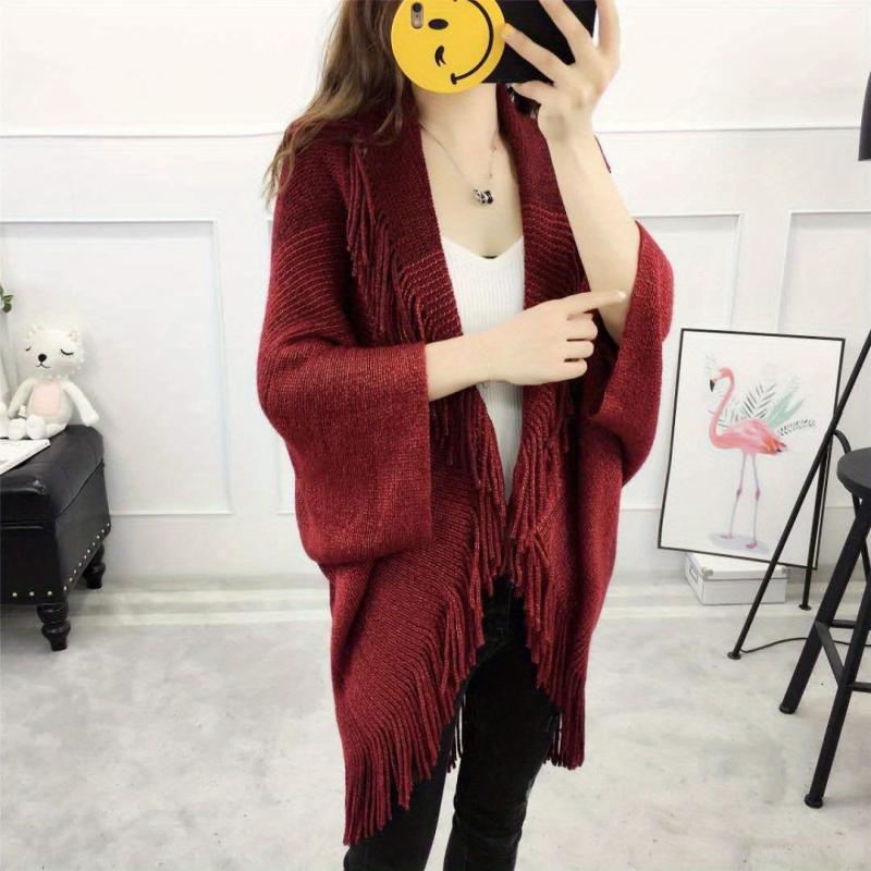 Irregular Large Blanket Shawl Women Warm Sweater Cardigan