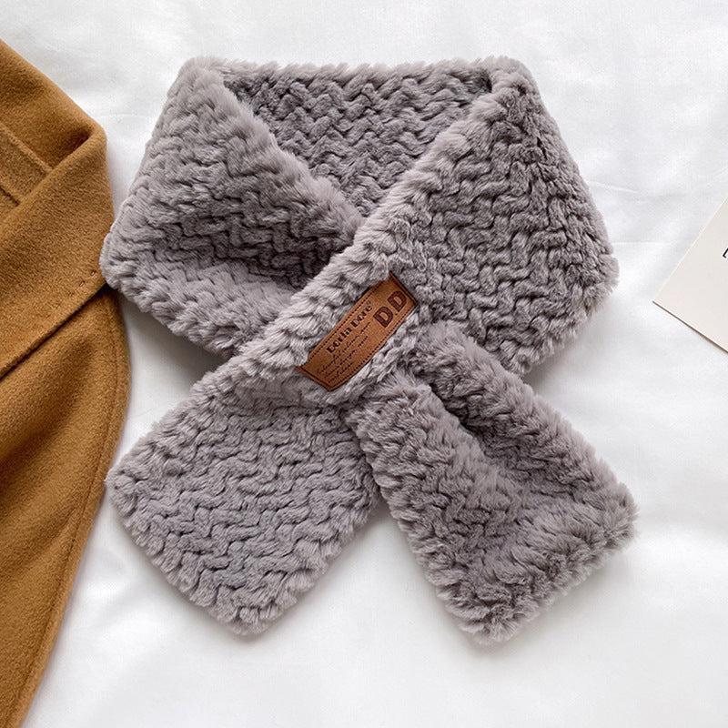 Plush Small Scarf Female Winter Faux Fur Neck Collar Soft Warmer Wrap