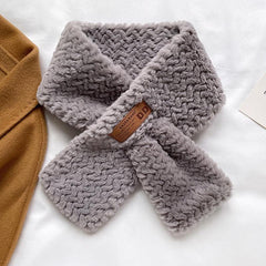 Plush Small Scarf Female Winter Faux Fur Neck Collar Soft Warmer Wrap