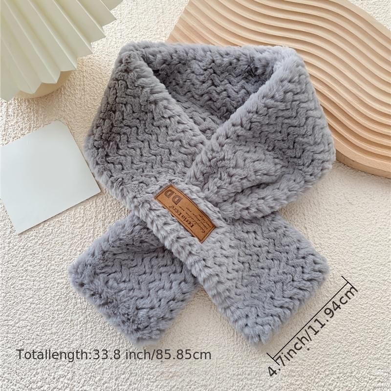Plush Small Scarf Female Winter Faux Fur Neck Collar Soft Warmer Wrap