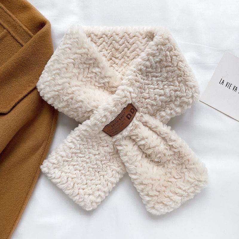 Plush Small Scarf Female Winter Faux Fur Neck Collar Soft Warmer Wrap