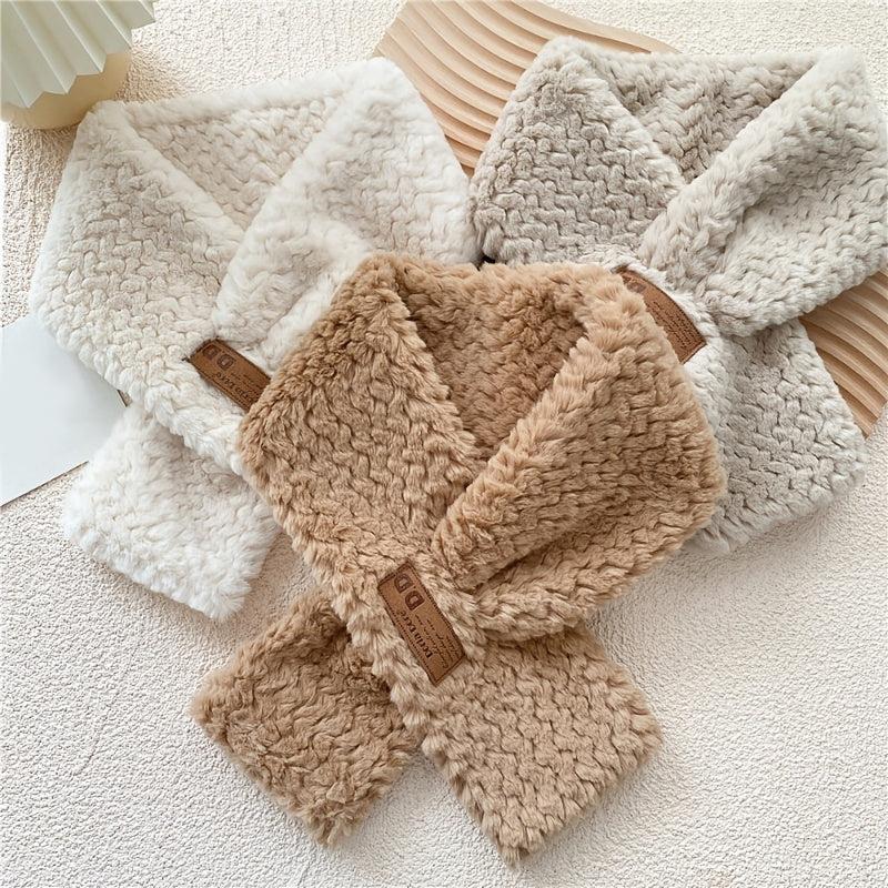 Plush Small Scarf Female Winter Faux Fur Neck Collar Soft Warmer Wrap