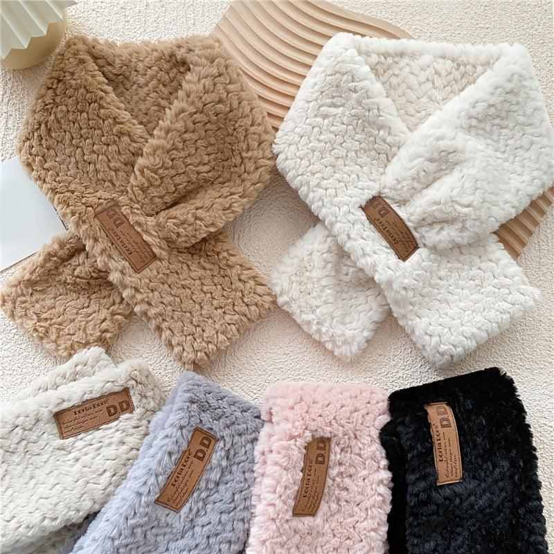 Plush Small Scarf Female Winter Faux Fur Neck Collar Soft Warmer Wrap