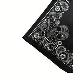 Retro Skull Head Square Scarf Hip hop Style Small Headscarf