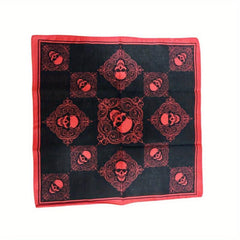 Retro Skull Head Square Scarf Hip hop Style Small Headscarf