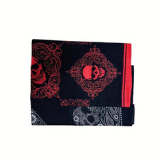 Retro Skull Head Square Scarf Hip hop Style Small Headscarf