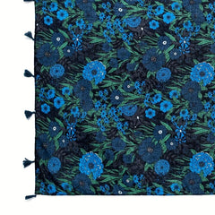 Hydrangea Flower Print Tassel Decor Scarf Casual Shawl Scarf Wrap