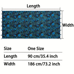 Hydrangea Flower Print Tassel Decor Scarf Casual Shawl Scarf Wrap