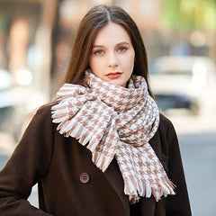 Winter Warm Plaid Scarf Lightweight Soft Casual Blanket