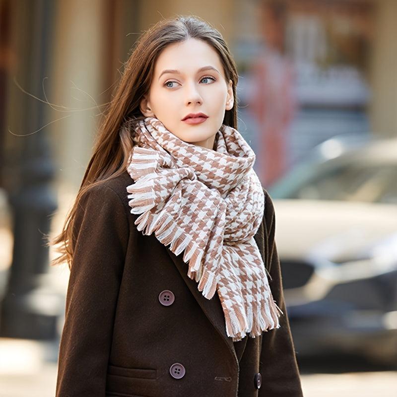 Winter Warm Plaid Scarf Lightweight Soft Casual Blanket