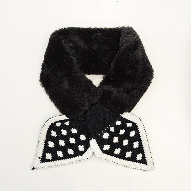 Plush Neck Scarf Soft Warm Winter Bow Tie Scarf