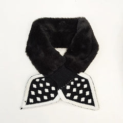 Plush Neck Scarf Soft Warm Winter Bow Tie Scarf