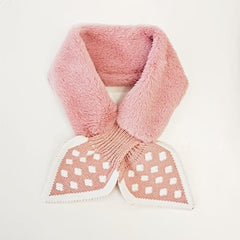 Plush Neck Scarf Soft Warm Winter Bow Tie Scarf