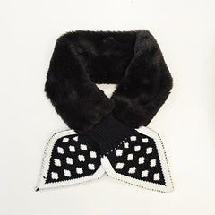 Plush Neck Scarf Soft Warm Winter Bow Tie Scarf