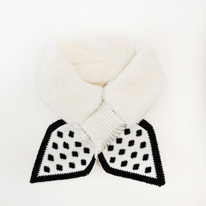 Plush Neck Scarf Soft Warm Winter Bow Tie Scarf