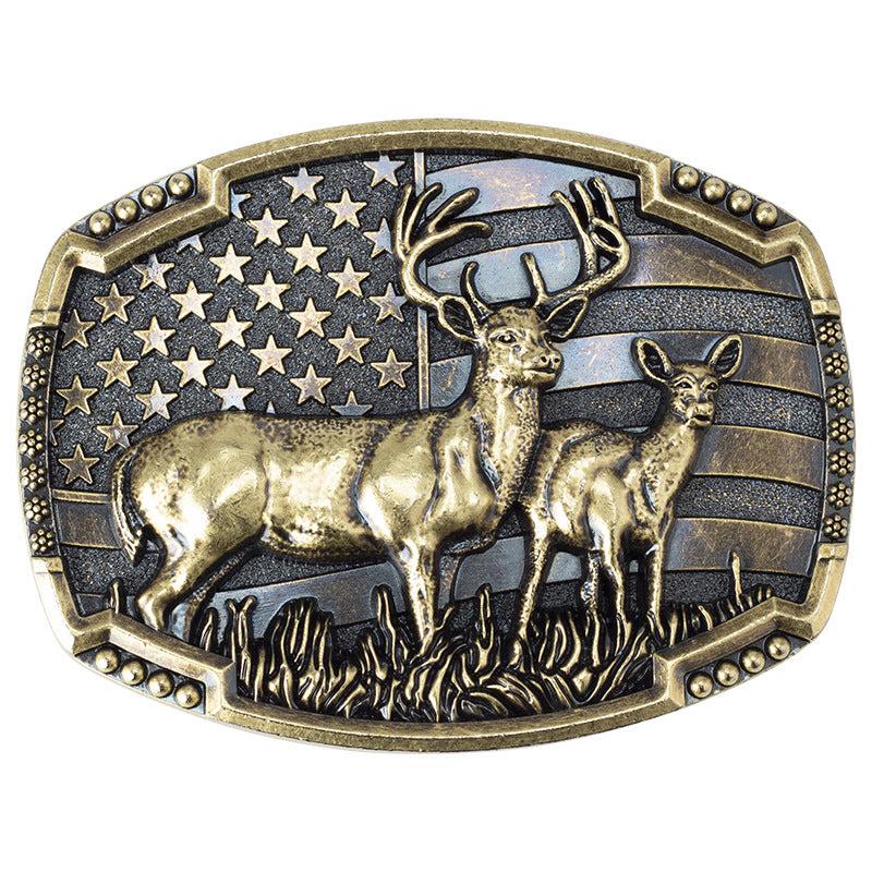Bear Deer Skin Buckle Alloy Belt Buckle Decorative Accessory For Men