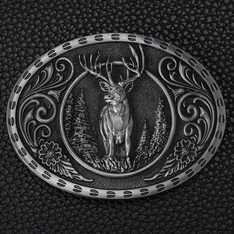 Bear Deer Skin Buckle Alloy Belt Buckle Decorative Accessory For Men