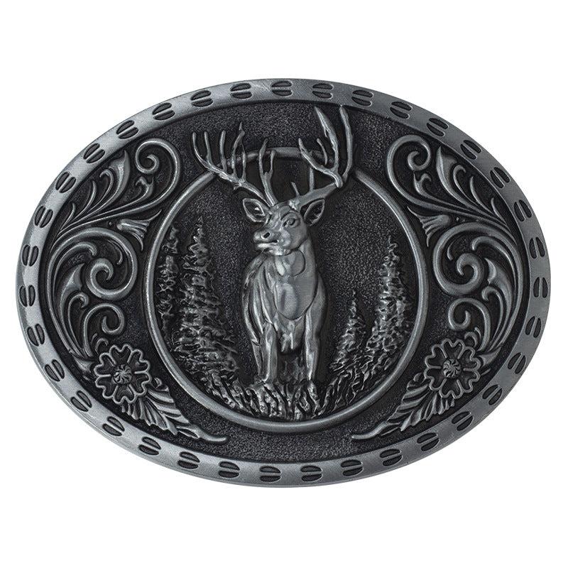 Bear Deer Skin Buckle Alloy Belt Buckle Decorative Accessory For Men