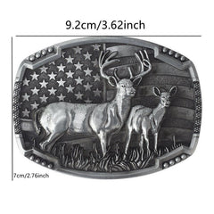 Bear Deer Skin Buckle Alloy Belt Buckle Decorative Accessory For Men