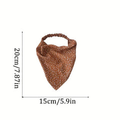 Vintage Floral Print Head Scarf Women's Elastic Hair Band