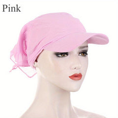 Women's Candy Lace Up Turban Head Wrap Sun Visor Cap