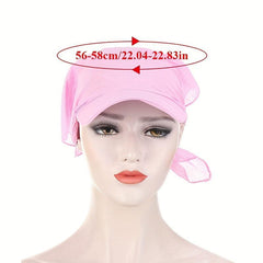 Women's Candy Lace Up Turban Head Wrap Sun Visor Cap