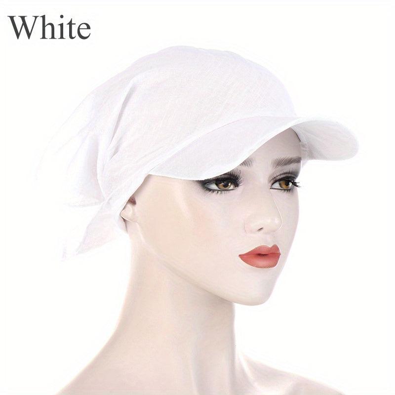 Women's Candy Lace Up Turban Head Wrap Sun Visor Cap