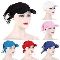 Women's Candy Lace Up Turban Head Wrap Sun Visor Cap