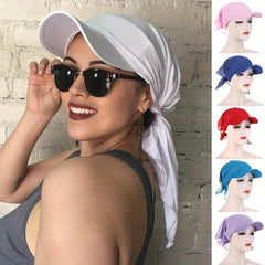 Women's Candy Lace Up Turban Head Wrap Sun Visor Cap