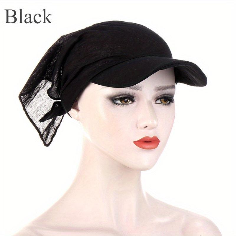 Women's Candy Lace Up Turban Head Wrap Sun Visor Cap