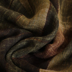 Colorblock Gradient Striped Green Thin Scarf 180x90cm