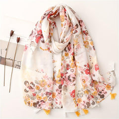 Ethnic Style Travel Shawl Printed Tassel Scarf Women's Retro Warm Scarf