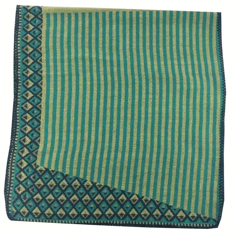 Plaid Print Shawl Geometric Pattern Warm Cape Windproof Cardigan