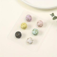 6pcs Candy Hijab Magnetic Pins Sequin Strength Magnetic Scarf