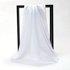 Solid Satin Shawl Bandana Silk Square Scarf Head Wrap Classic Sunscreen Travel