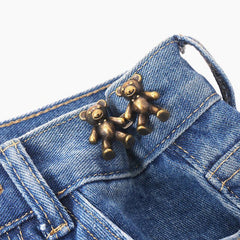1pair Bear No Sew Waist Button for Pant Jeans